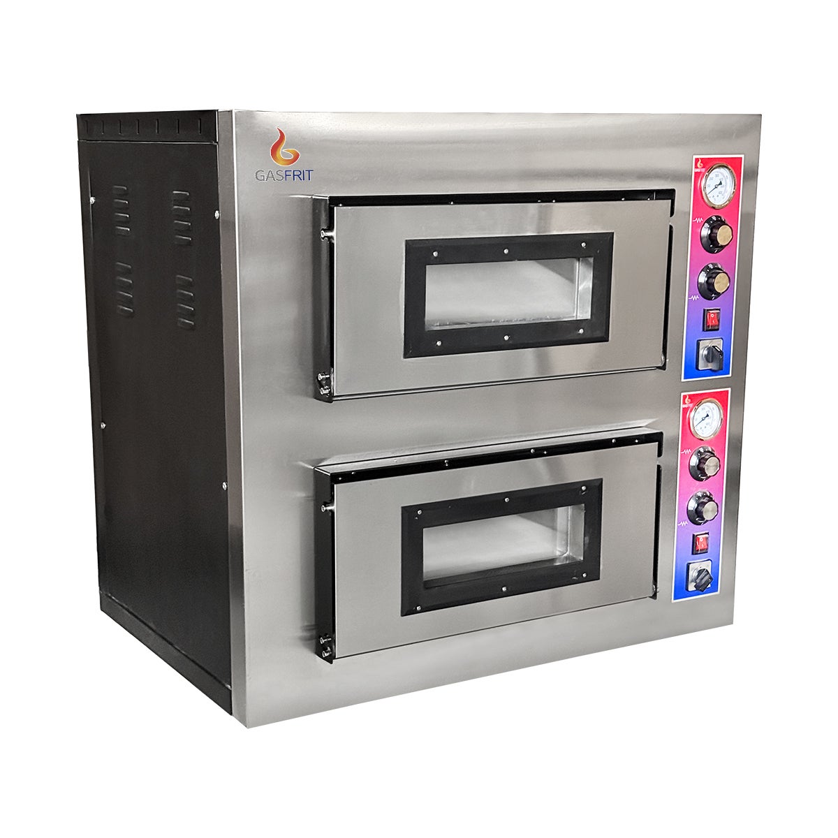 Gasfrit Four à pizza électrique à 2 bouches, 4 + 4 pizzas Ø 26 cm — free download