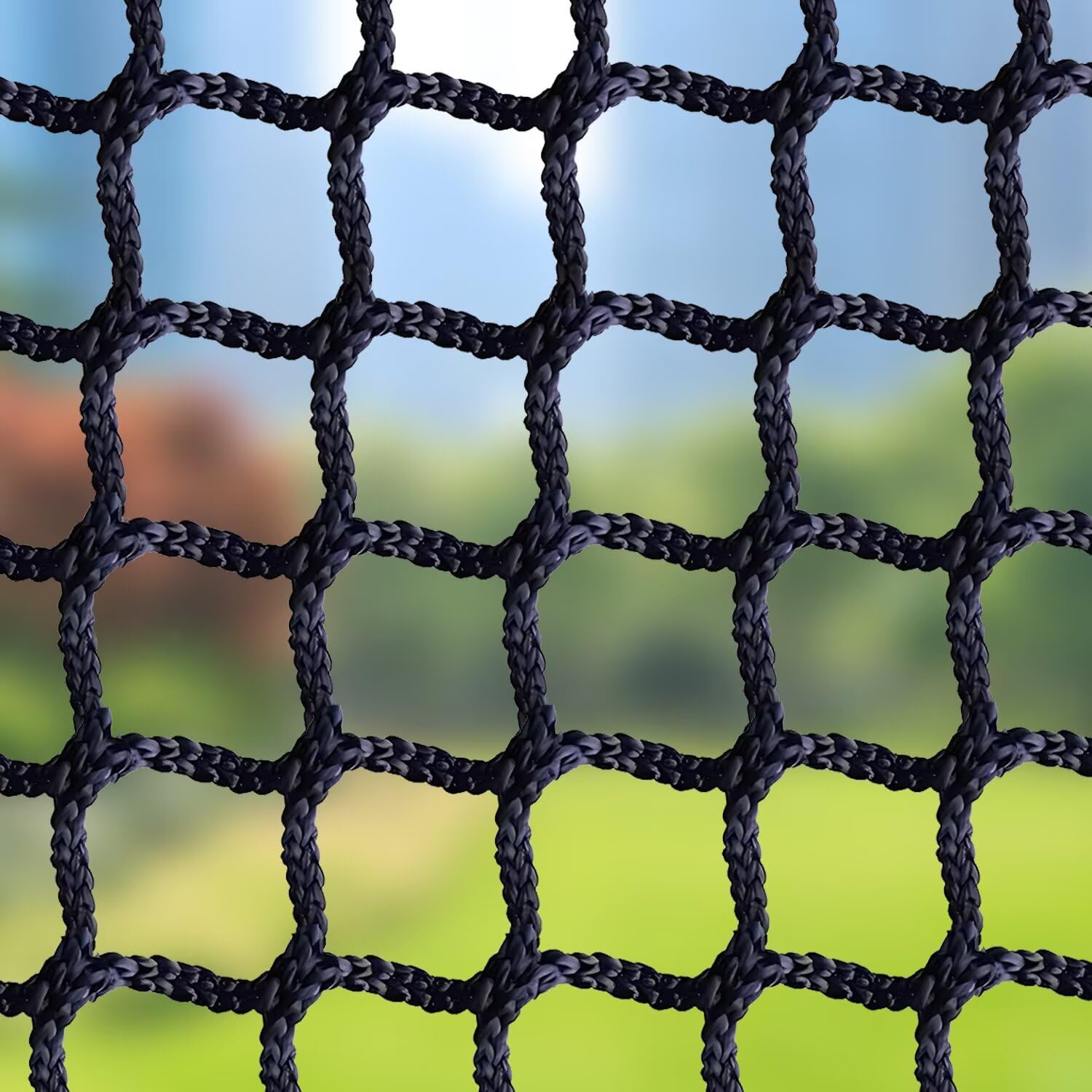 Siatka zabezpieczająca dla dzieci, zwierząt, schodów, balkonów, balustrad, placów zabaw, sportów, baseballu, czarna, 2m x 3m