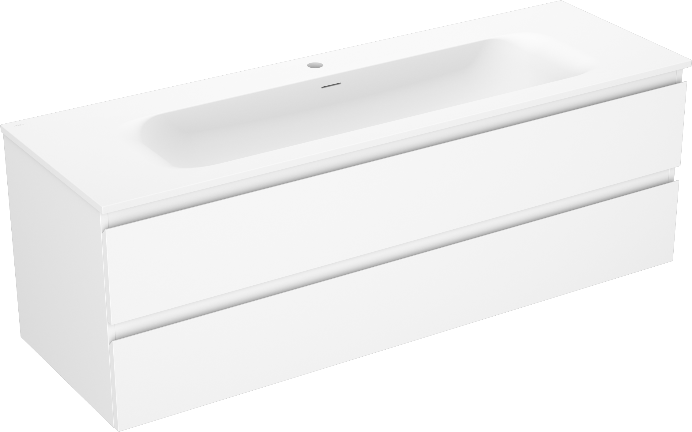 Mexen Orio szafka łazienkowa 140 cm z umywalką Vela, 2 szuflady, biała mat - 91A10-14047-2-BFF01-W23M01