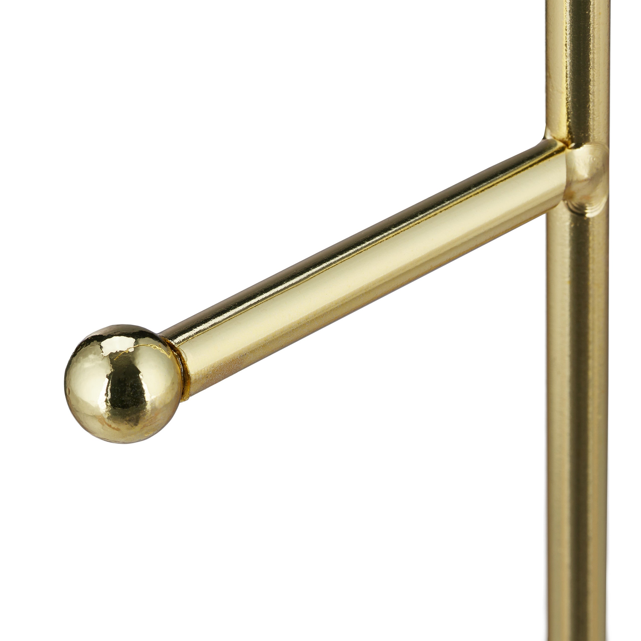 Porte-bijoux, marbre, 3 barres, rangement bijoux, HLP 26x19x8 cm, blanc/or, Relaxdays - 6