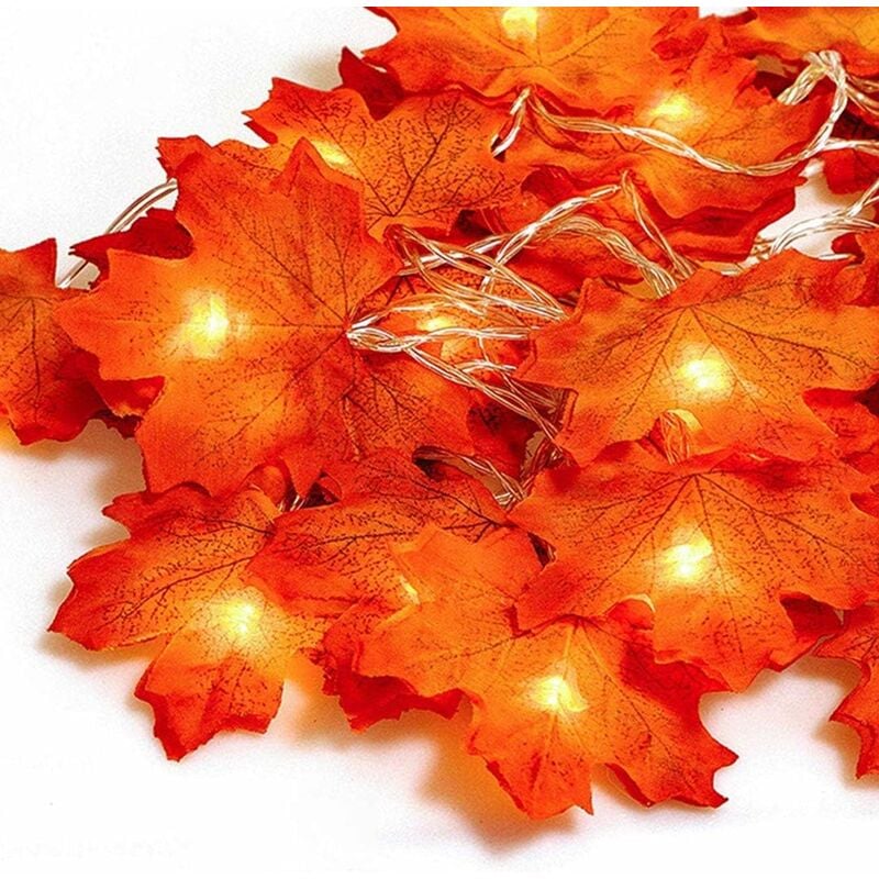 Girlanda jesienna, Dekoracja jesienna, 20 girland świetlnych, Girlanda z liści jesiennych, Dekoracja halloween boże narodzenie