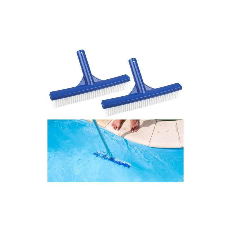 2 głowice szczotki do czyszczenia basenu, niebiesko-białe, 20,57,4 cm, 10 cali, plastikowa szczotka do basenu, głowica szczotki do ścian basenu