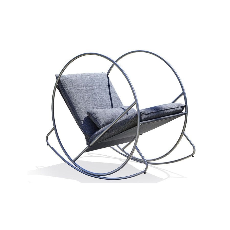 Sedia Dondolo Da Giardino Reclinabile Letto Sedia a dondolo per esterni con schi Sedia Dondolo Da Giardino Reclinabile Letto Sedia a dondolo per esterni con schi