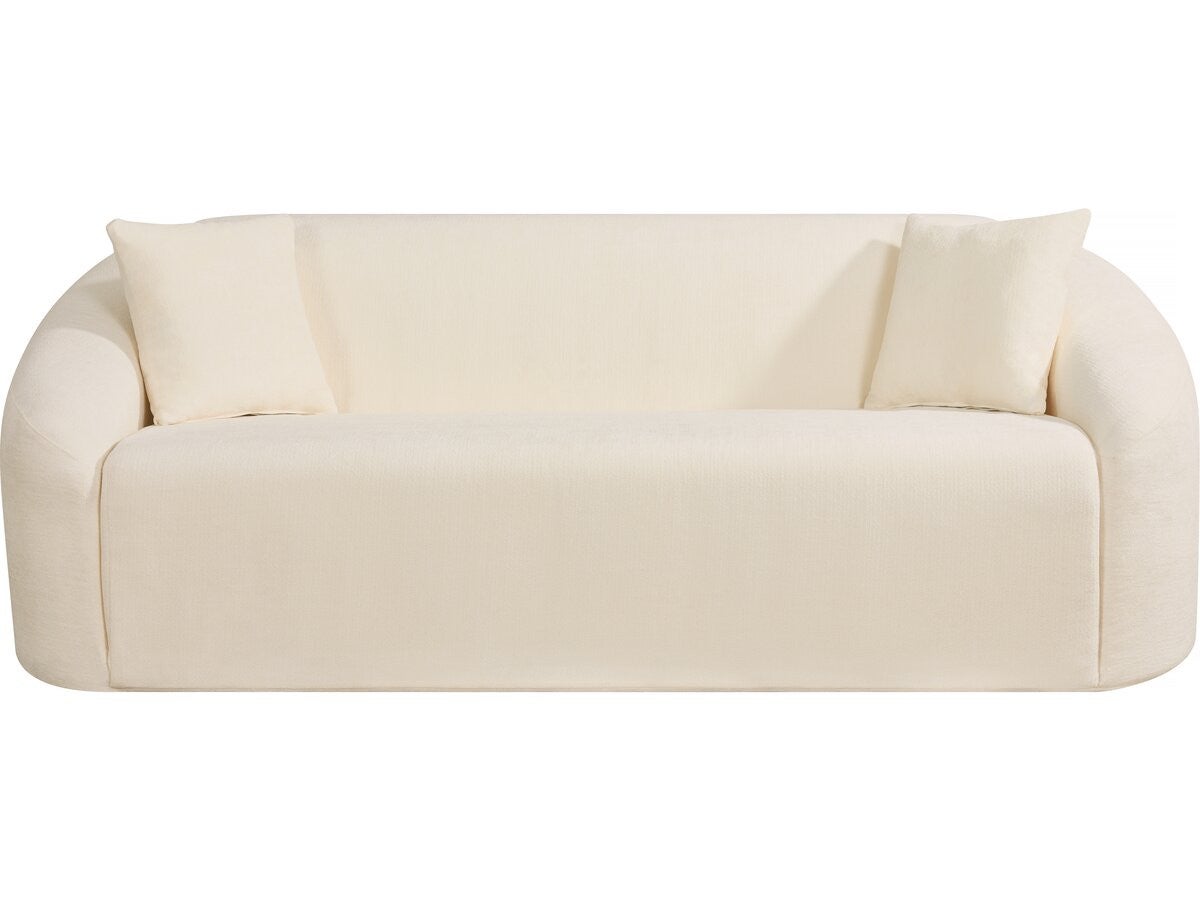 Sofa "Ondine" z tkaniny - 3-osobowa - beżowa
