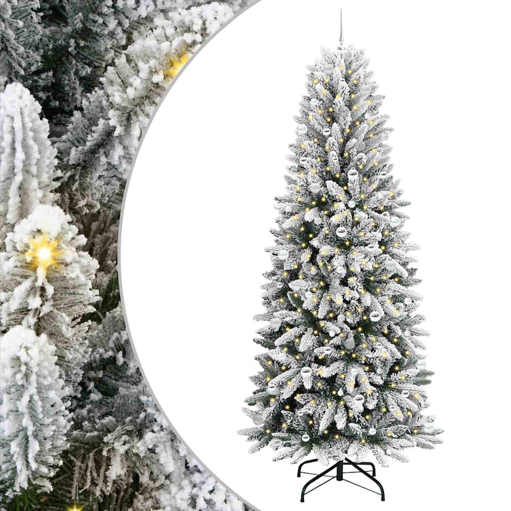 Sztuczna choinka Biały 93 x 93 x 240 cm PVC, Plastik, Stal i PE