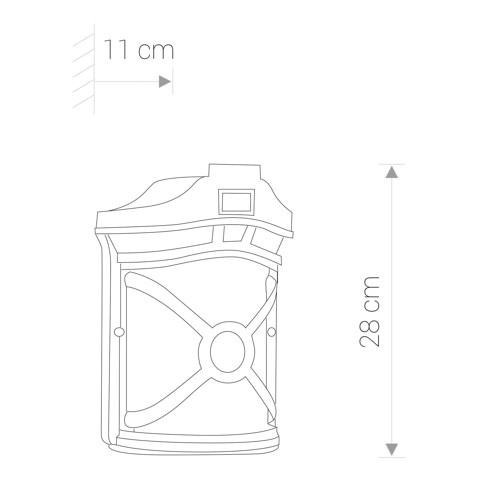 Kinkiet zewnętrzny DON brązowo-żółty 1xE27x60W wym:28x19x11cm IP44 Nowodvorski Lighting