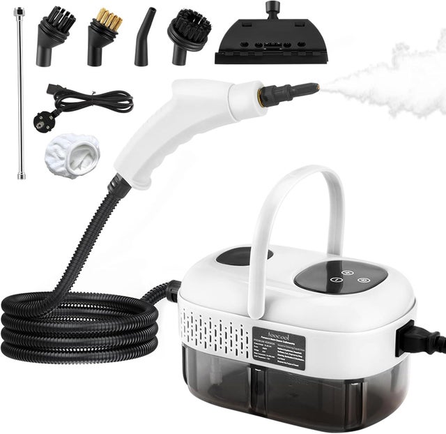 Przenośna parownica wysokociśnieniowa 2500 W, 1100 ml, z 3 głowicami szczotkowymi, wielofunkcyjna, ręczna, odpowiednia do kuchni.