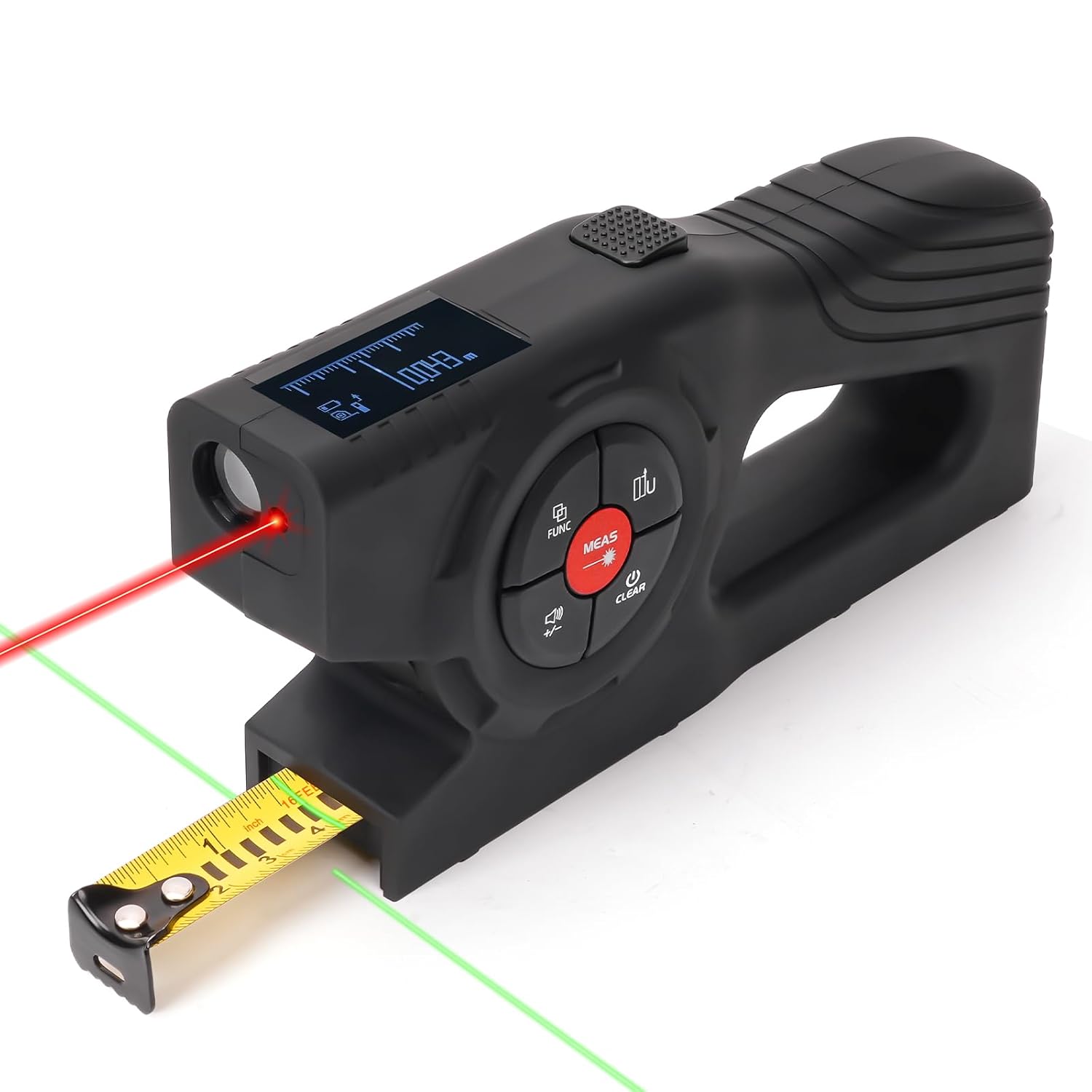Laser électronique 3 en 1, rechargeable, 50 m, ruban à mesurer 4,7 m — free download