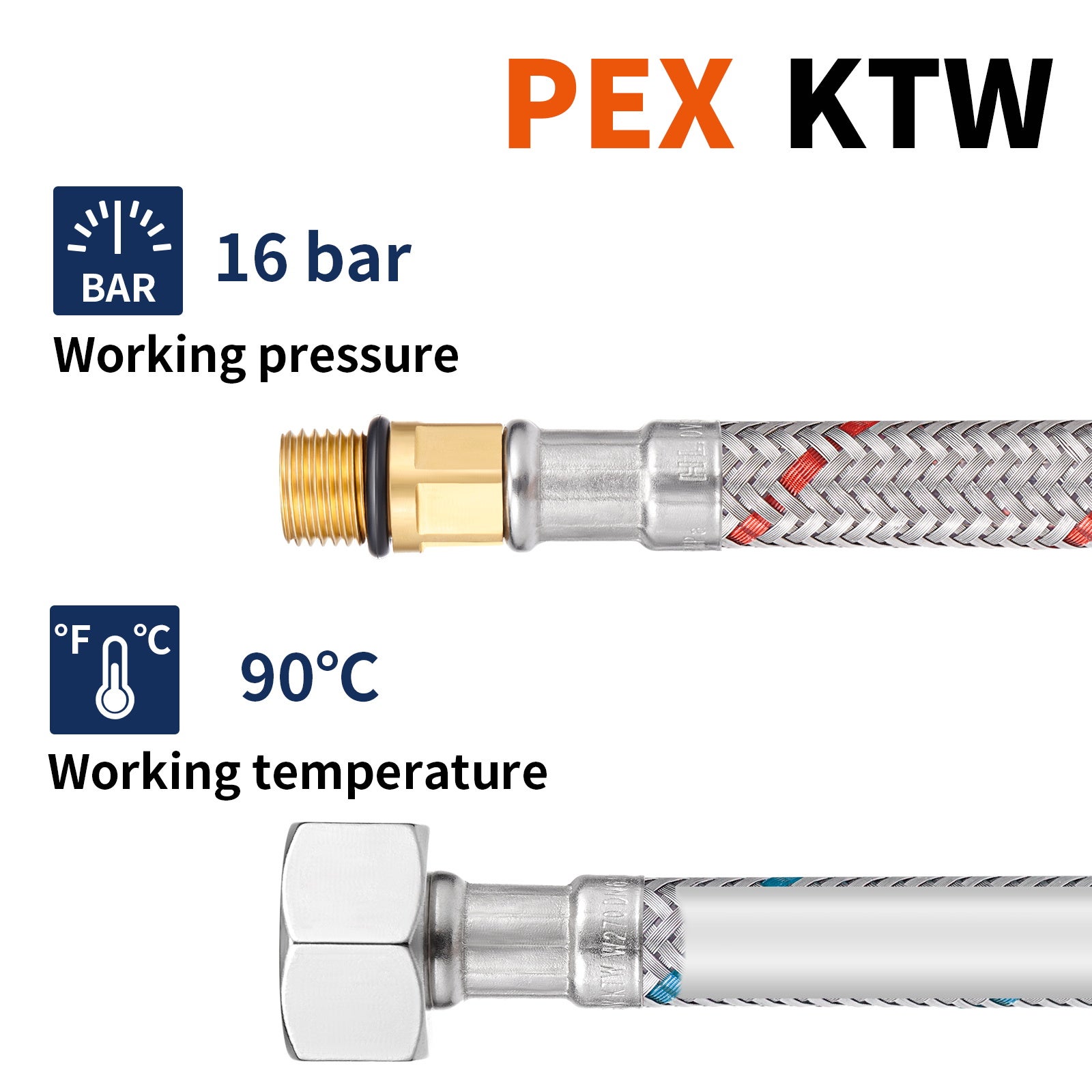 Lonheo Max Rubinetto Cucina U-Forma Rotante a 360°,ad Acqua Fredda e Calda,in Acciaio Inossidabile con Sguazzatore Demotabile,Dorato,Modello UE - 8