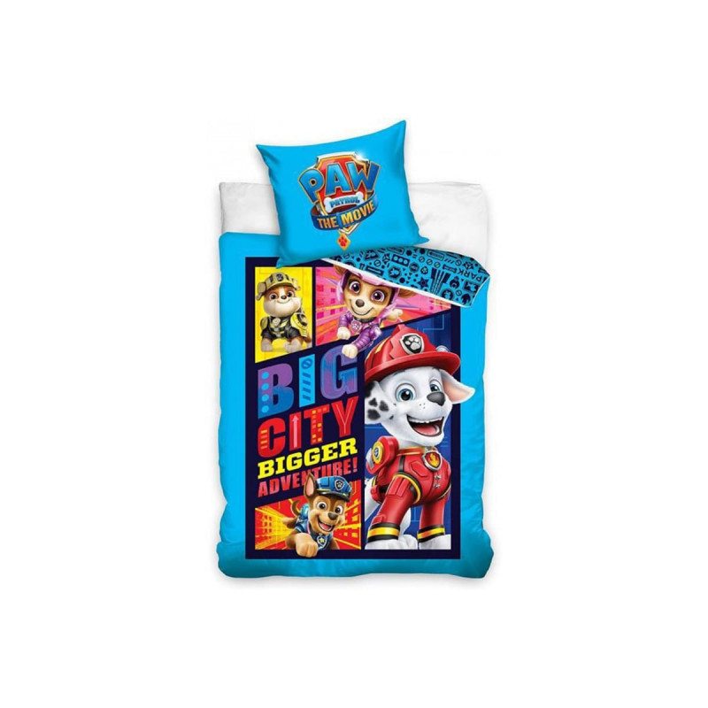 Parure de lit Big city La Pat'Patrouille 140 x 200 cm Taie 70 x