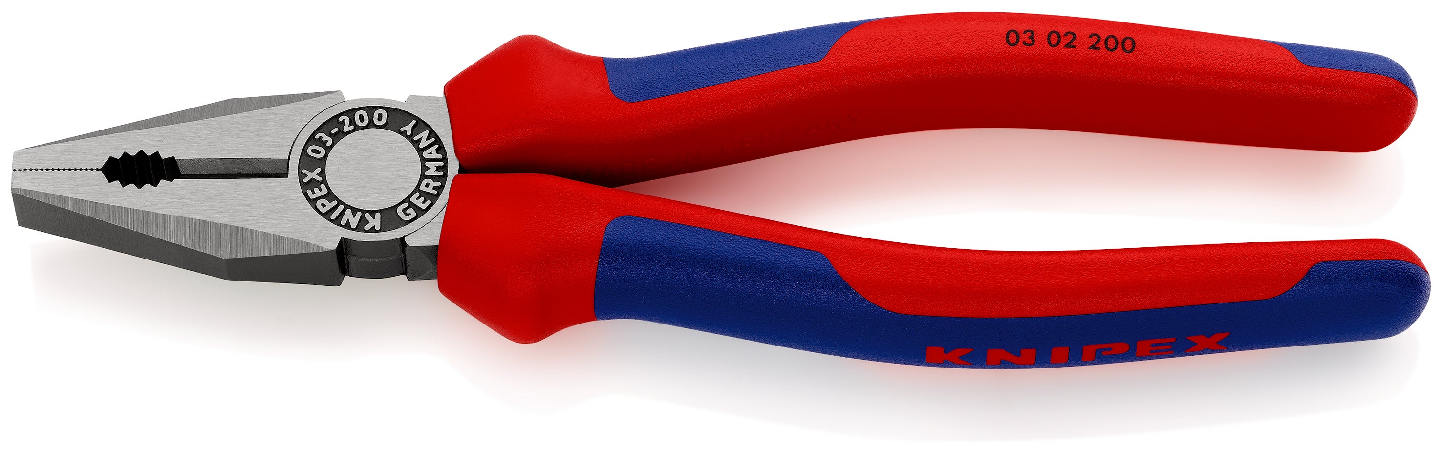 Szczypce uniwersalne KNIPEX 200 mm uchwyt dwumateriałowy głowica polerowana