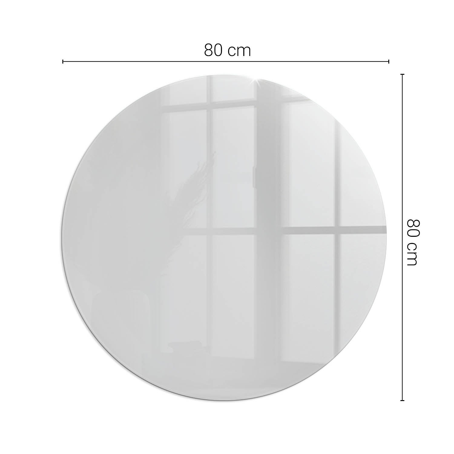 Szklana podkładka pod kominek ze szkła hartowanego - fi 80 cm - Kolor Szary - TULUP - 2