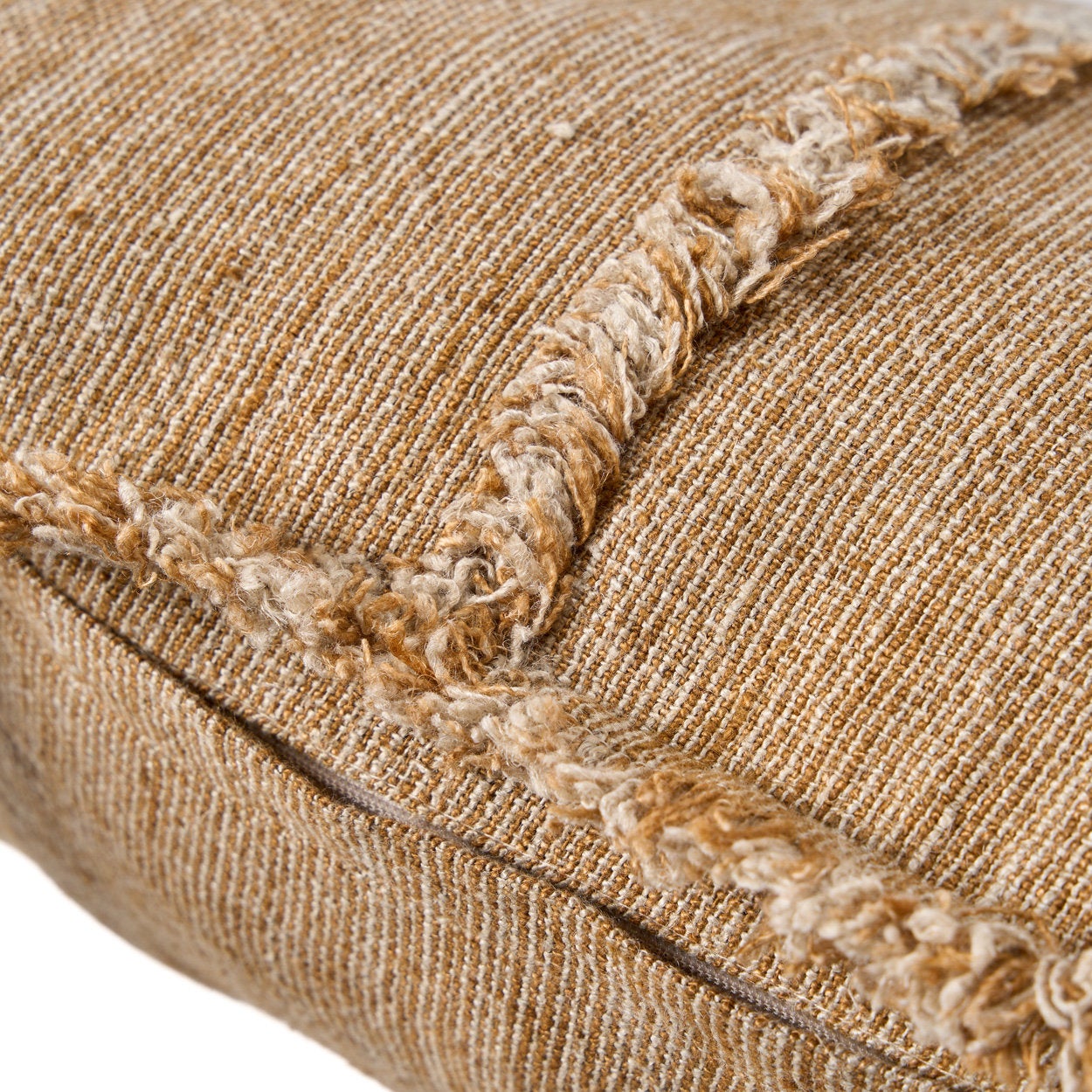 La Sahara Fringe Housse de Coussin - Brun Naturel - 50x50 - 5