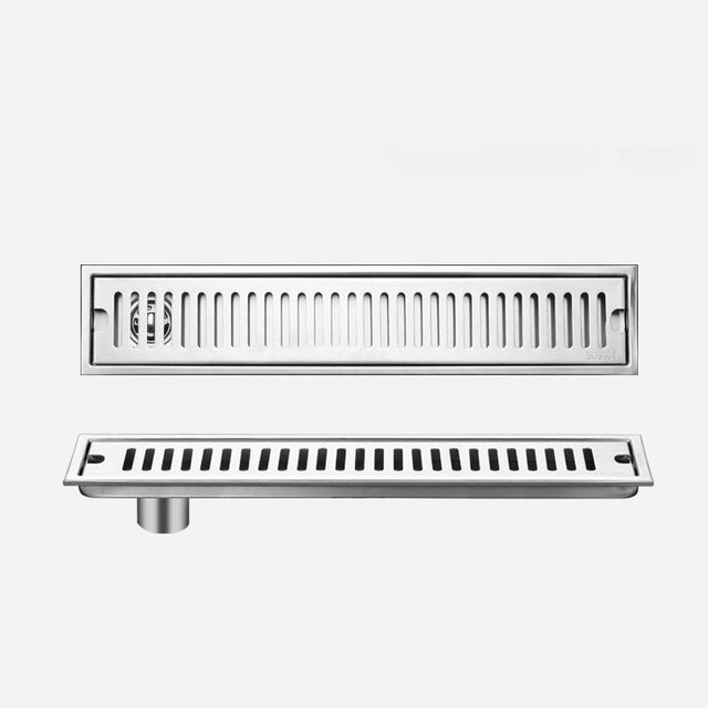 Caniveau De Drainage Extérieur En Acier Inoxydable 304 - W7cm X H5cm, Longueur 100cm - Efficace Et Robuste