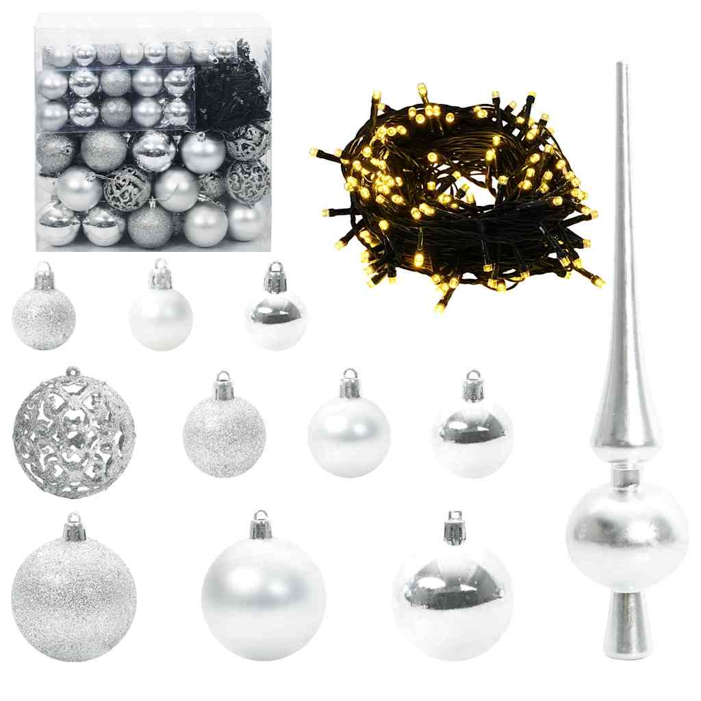 vidaXL Sapin de Noël avec 300 LED avec support Vert 180 cm PE - 6