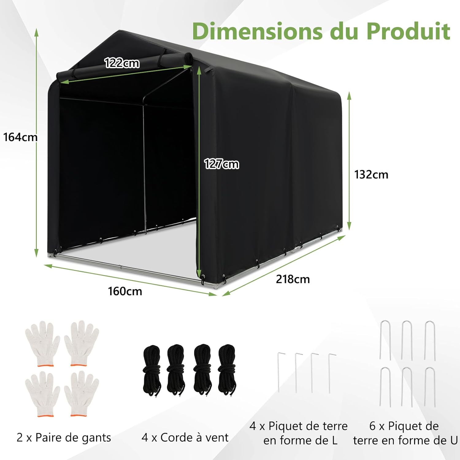 EPCPSHADES Tente De Rangement Pour Vélo - Étanche Et Anti-UV