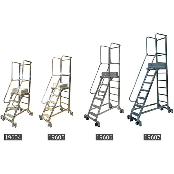 Escabeau roulant de 5 marches. Hauteur de travail maximale de 3.13m - 19605 - 4