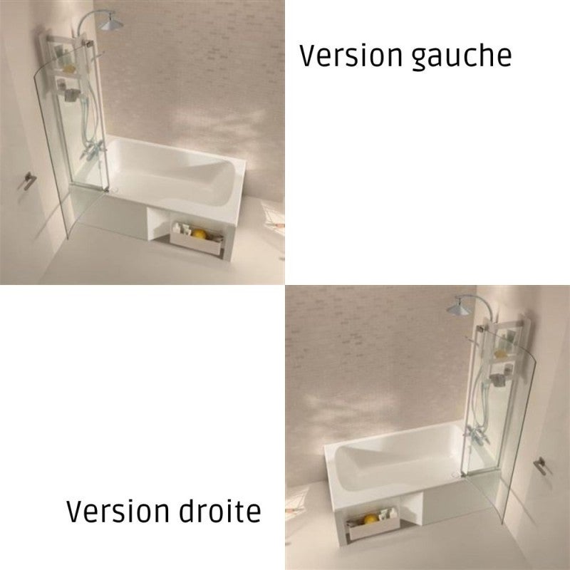 Baignoire bain douche JACOB DELAFON Malice, version gauche Blanc brillant 170 x 90 - 2