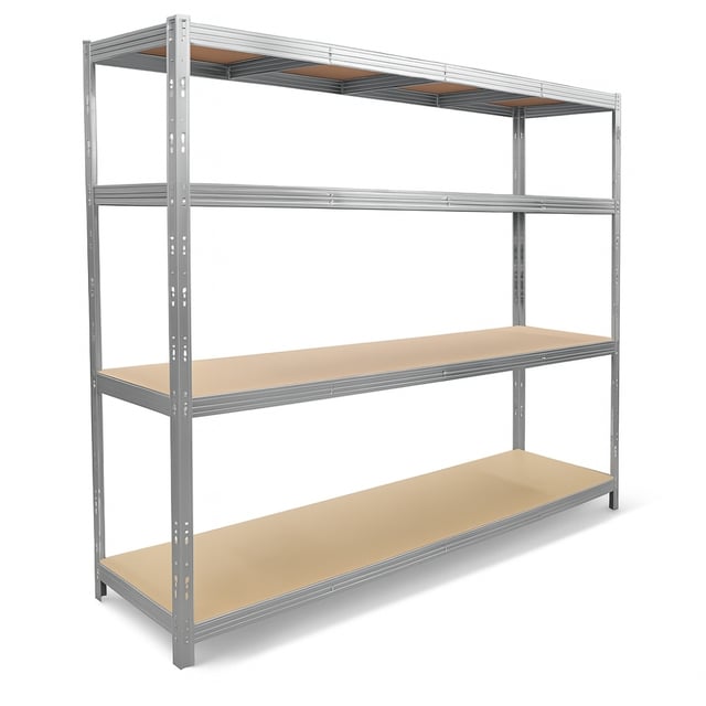 Rack étagère monobloc de rangement pour garage, atelier, sous sol - 2 M x 2,37 M - 1400 kg