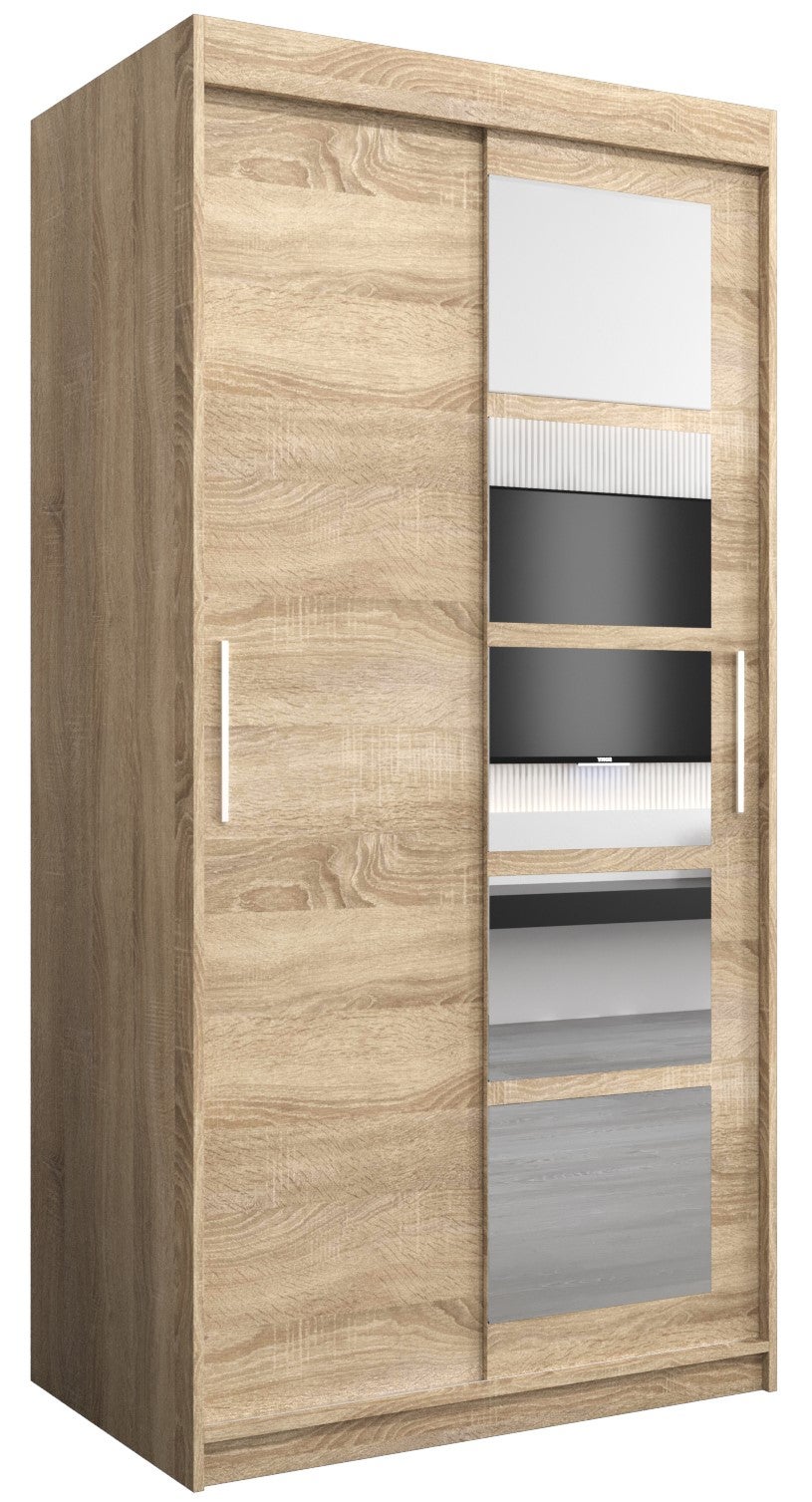 Szafa przesuwna garderoba ROMA 1 100 x 62 x 200 cm Sonoma - Abiks Meble