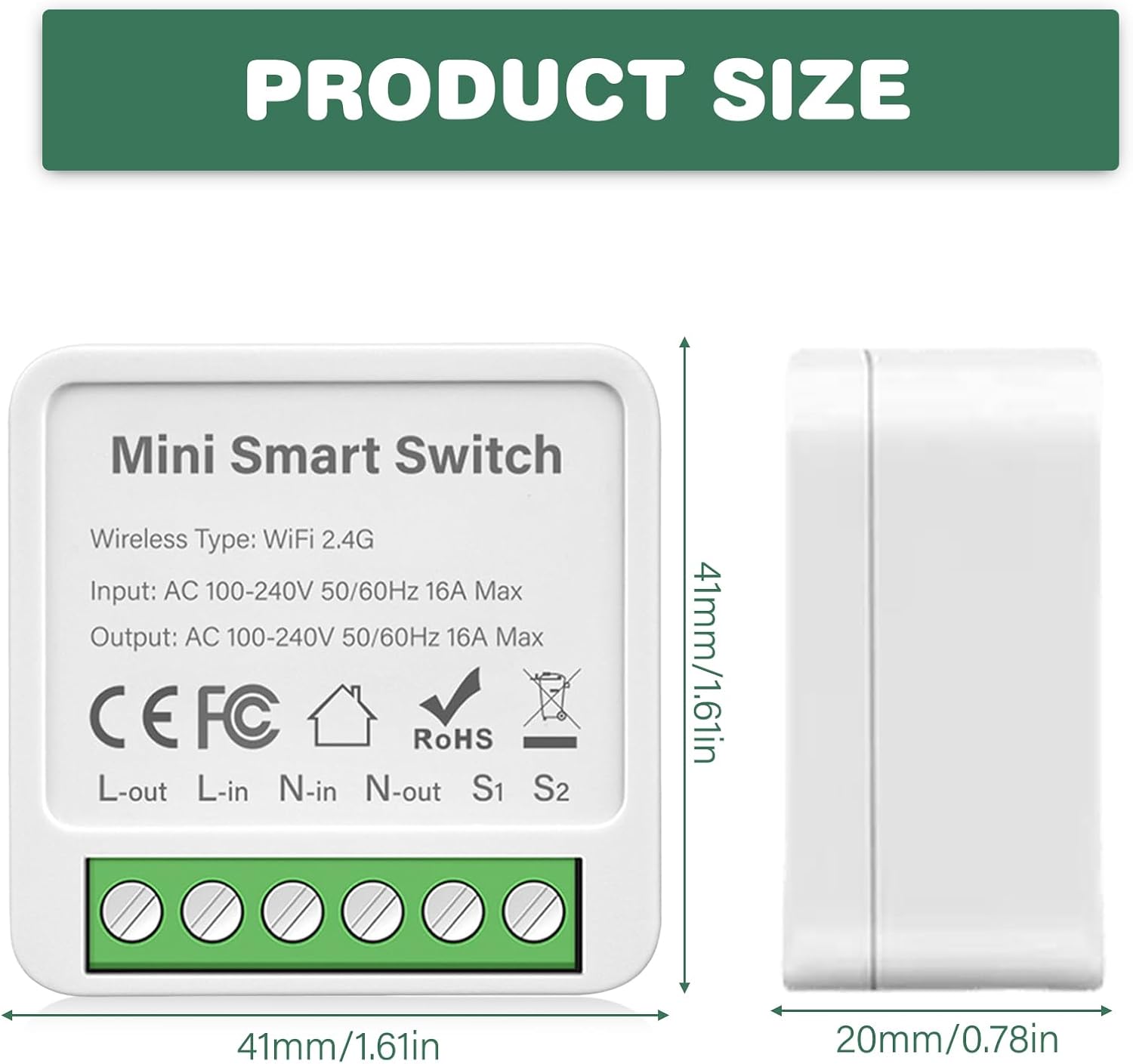 Lot de 4 Modules Interrupteur Intelligent, Compatible Alexa et Google Assistant, Automatisation Maison Sans Hub - 2