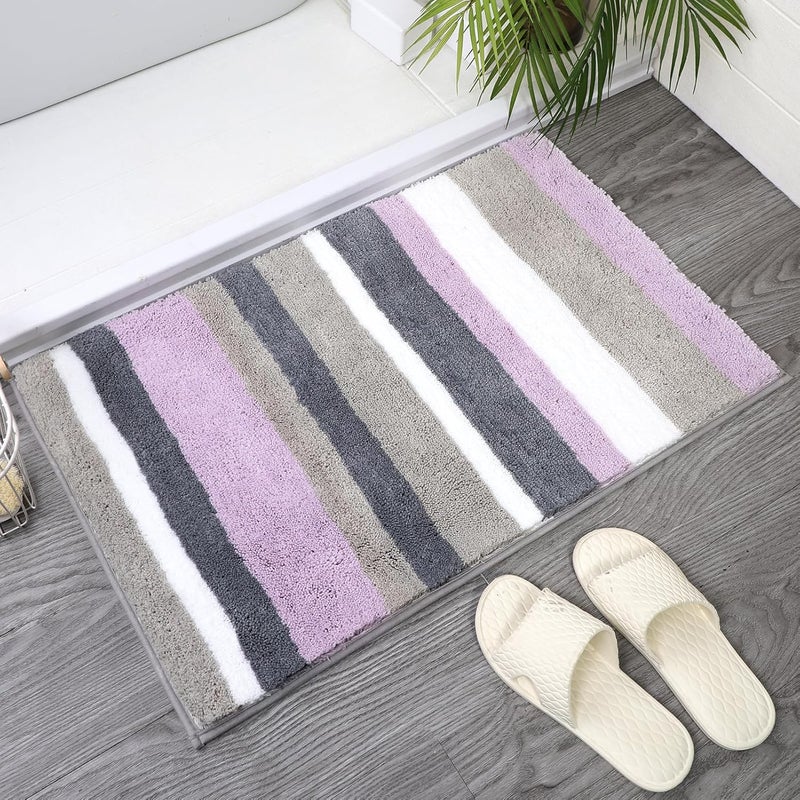 Pralna w pralce antypoślizgowa mata łazienkowa, supermiękki dywanik prysznicowy, dekoracja łazienki, fioletowy, 60x90cm