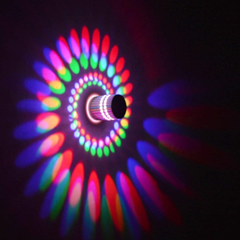 Kinkiet LED 3W, kinkiet aluminiowy, nowoczesny kinkiet, światło trójkolorowe RGB