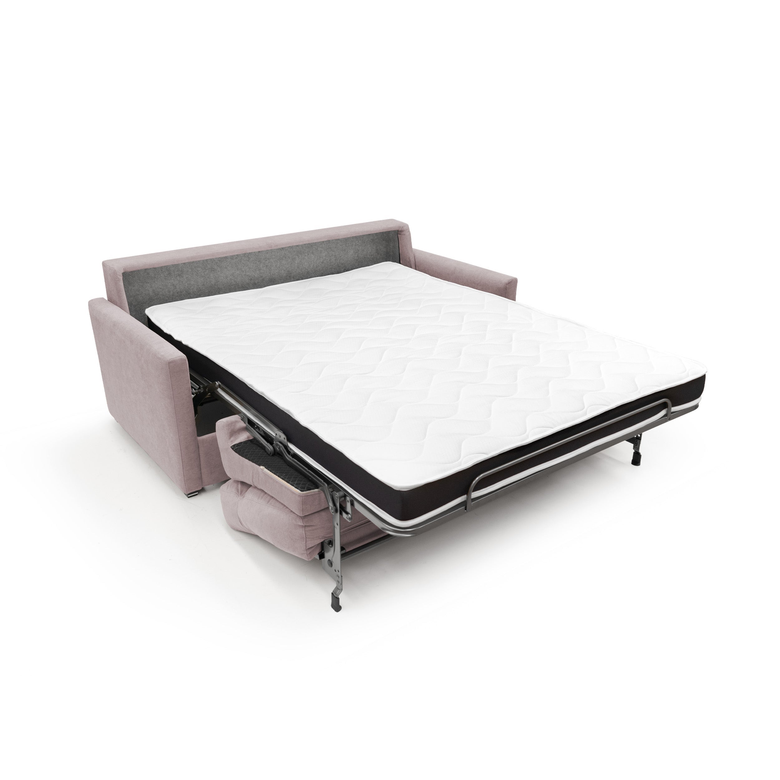 Margot Canapé lit convertible en tissu doux imperméable T02 176 cm (mat. 140x197) rose - 2