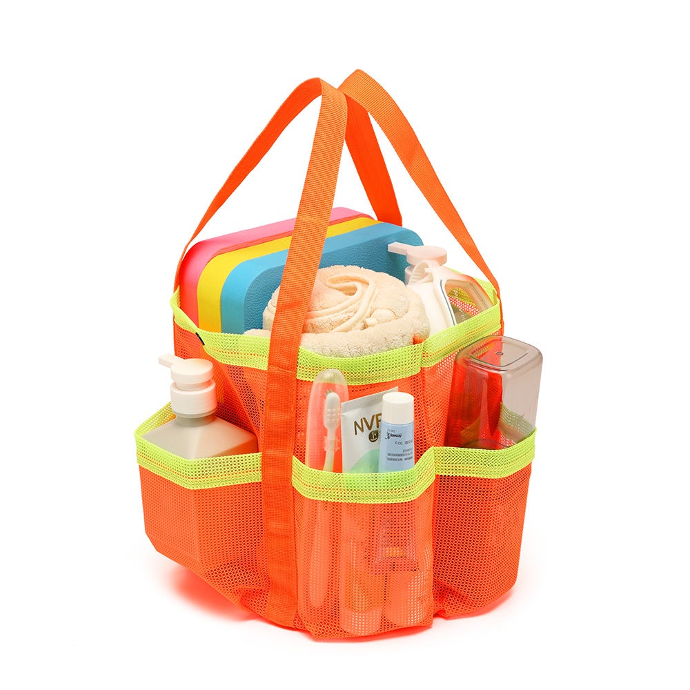 Sac De Douche En Maille Portable - Séchage Rapide - Pour Salle De Sport, Camping, Dortoir - Taille Unique Beige