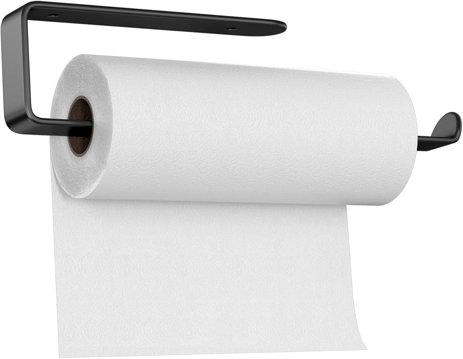Czarny ścienny uchwyt na ręczniki papierowe – samoprzylepny lub do wiercenia, aluminiowy uchwyt do kuchni