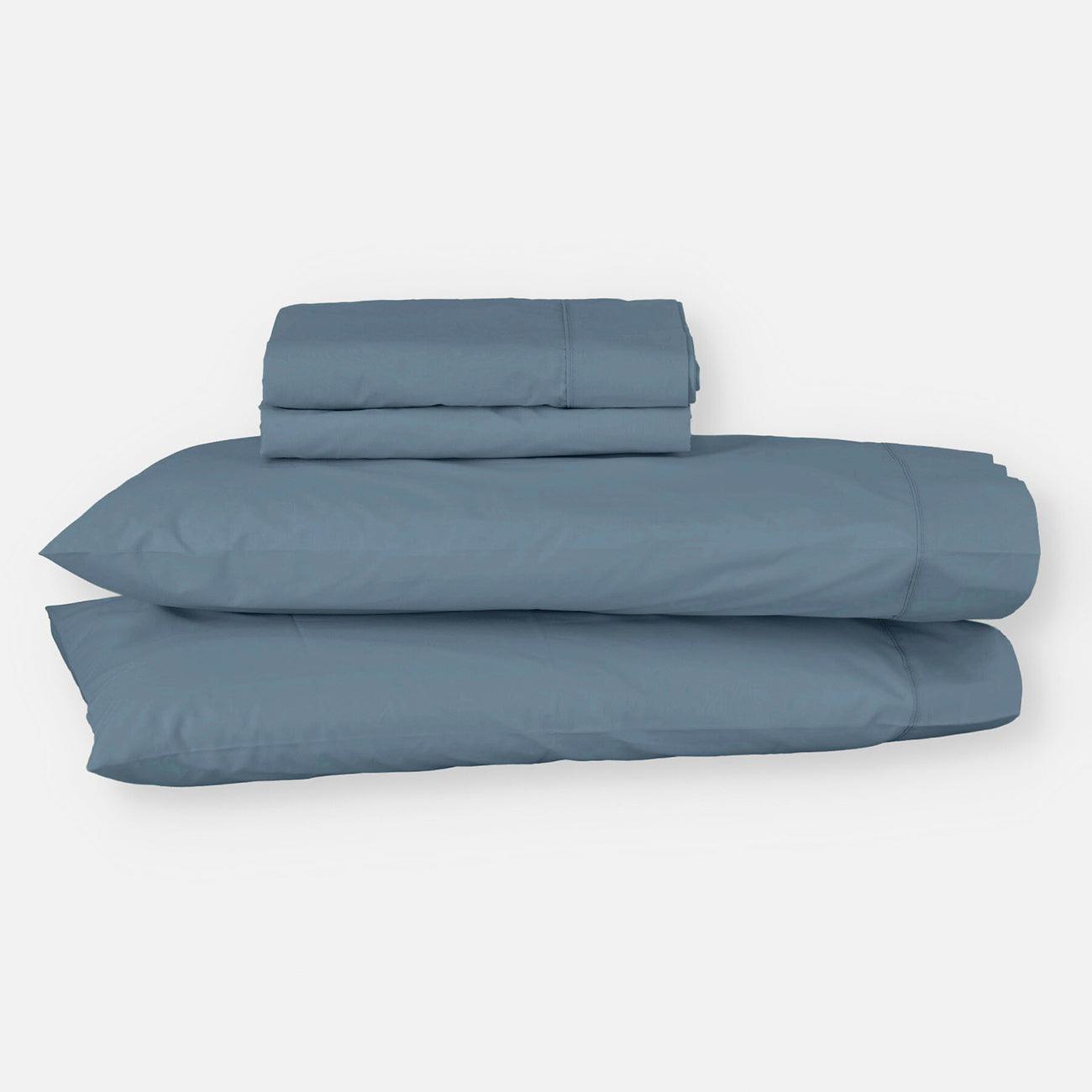 Parure de draps en coton biologique blanc - 160x190/200 | Leroy Merlin