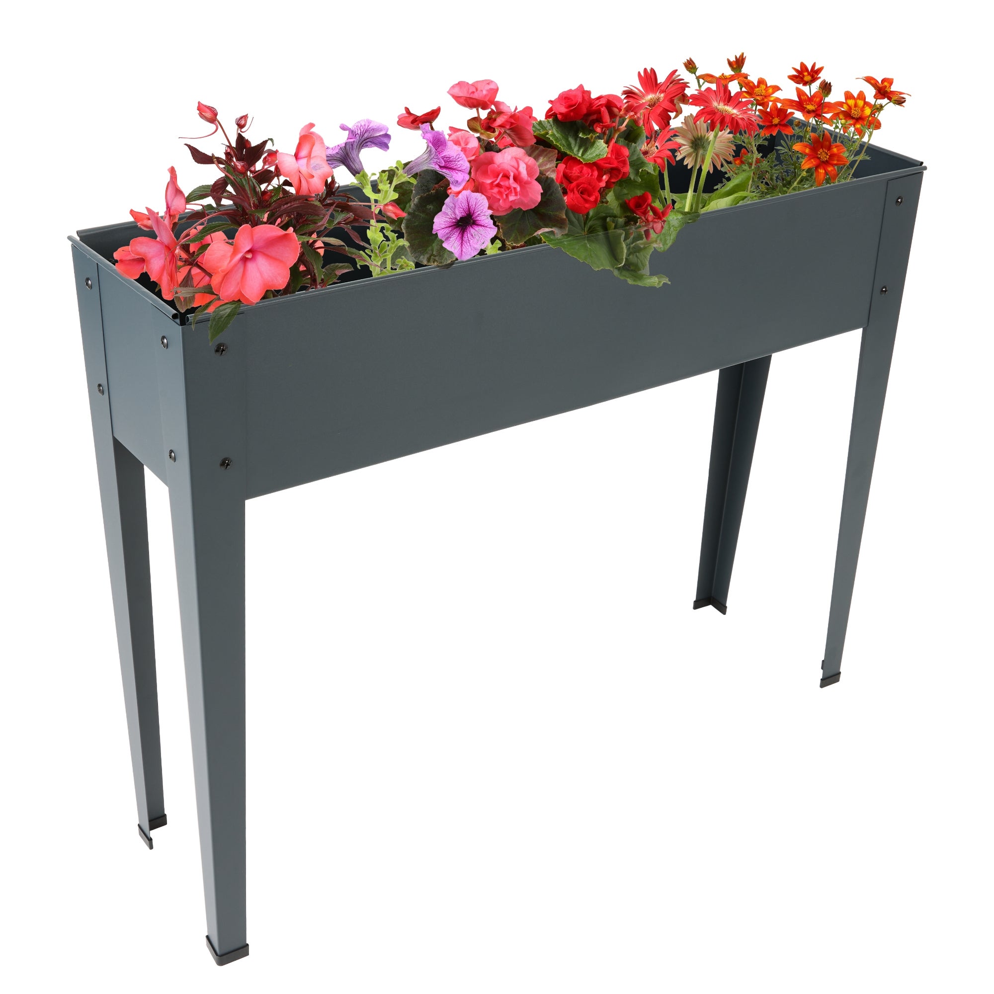 Arebos Verhoogde Plantenbak met Wielen en Opbergruimte 101,5 x 26 x 80 cm | Broeikas, Kruidenbak en Bloembak voor Tuin, Terras of Balkon | Ideaal voor Groenten, Fruit en Kruiden