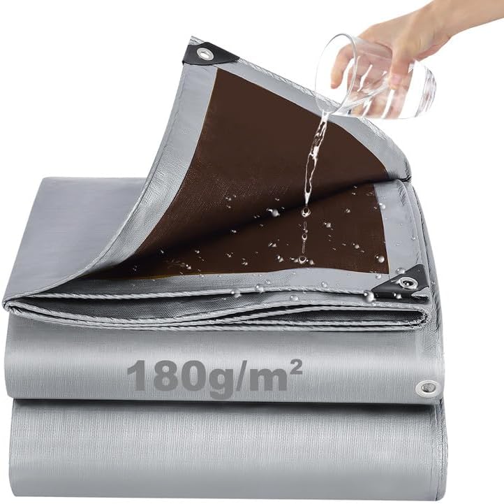 Wiltec Telone Occhiellato Grigio 5 X 7 M Resistente Alle Intemperie E A Raggi Uv Impermeabile Robusto Telo Di Protezione In Poliestere 650 Gm Con Rivestimento In Pvc 85271559