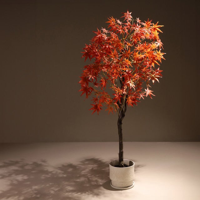 Leaf Foglie Albero Artificiale Giapponese Acero Con Vaso – Pianta Finta Realistica 150cm Per Interni