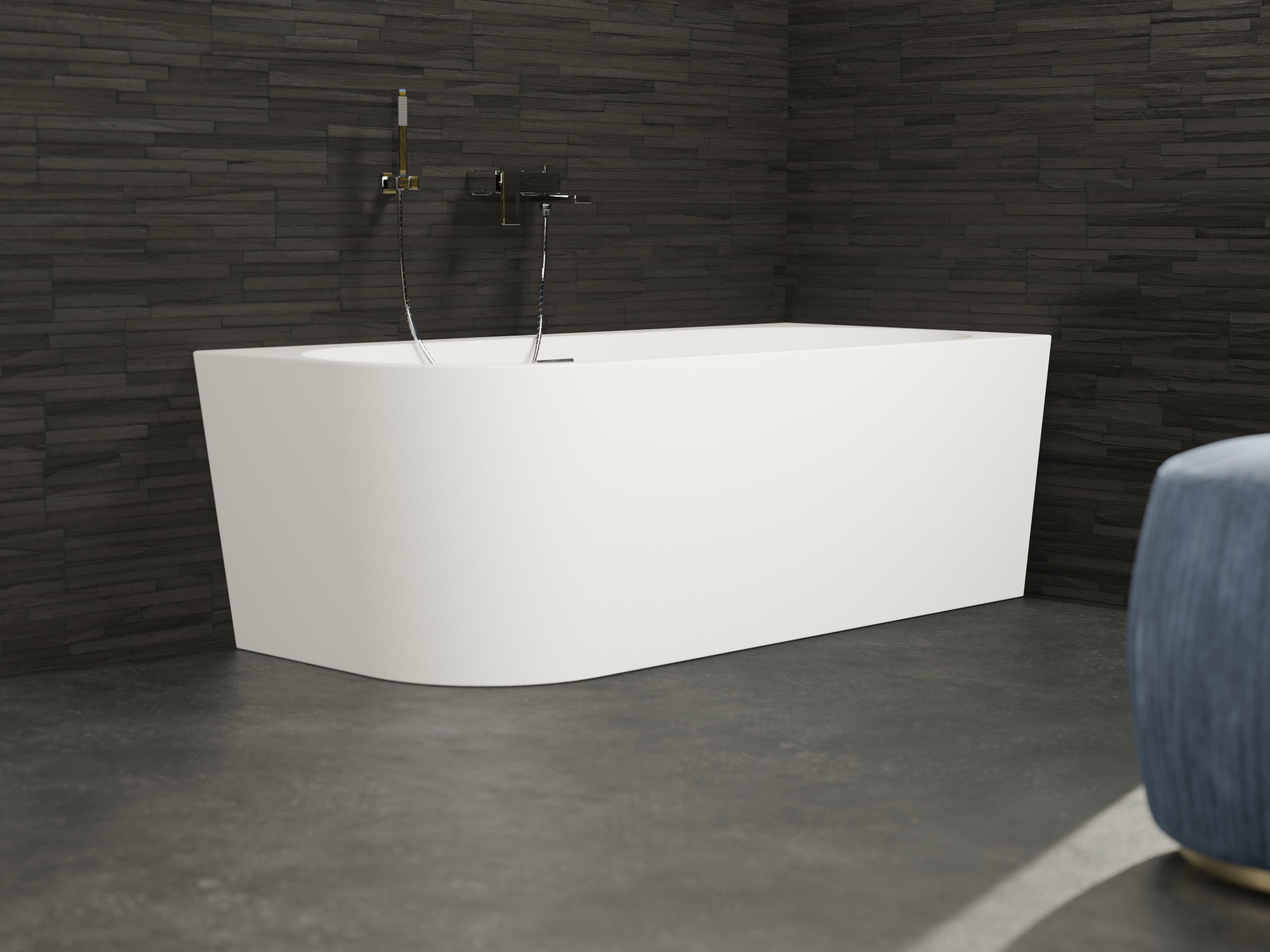Baignoire Ilot Capri 170 droite blanche 170 x76 x58 cm, by SPALINA - 9