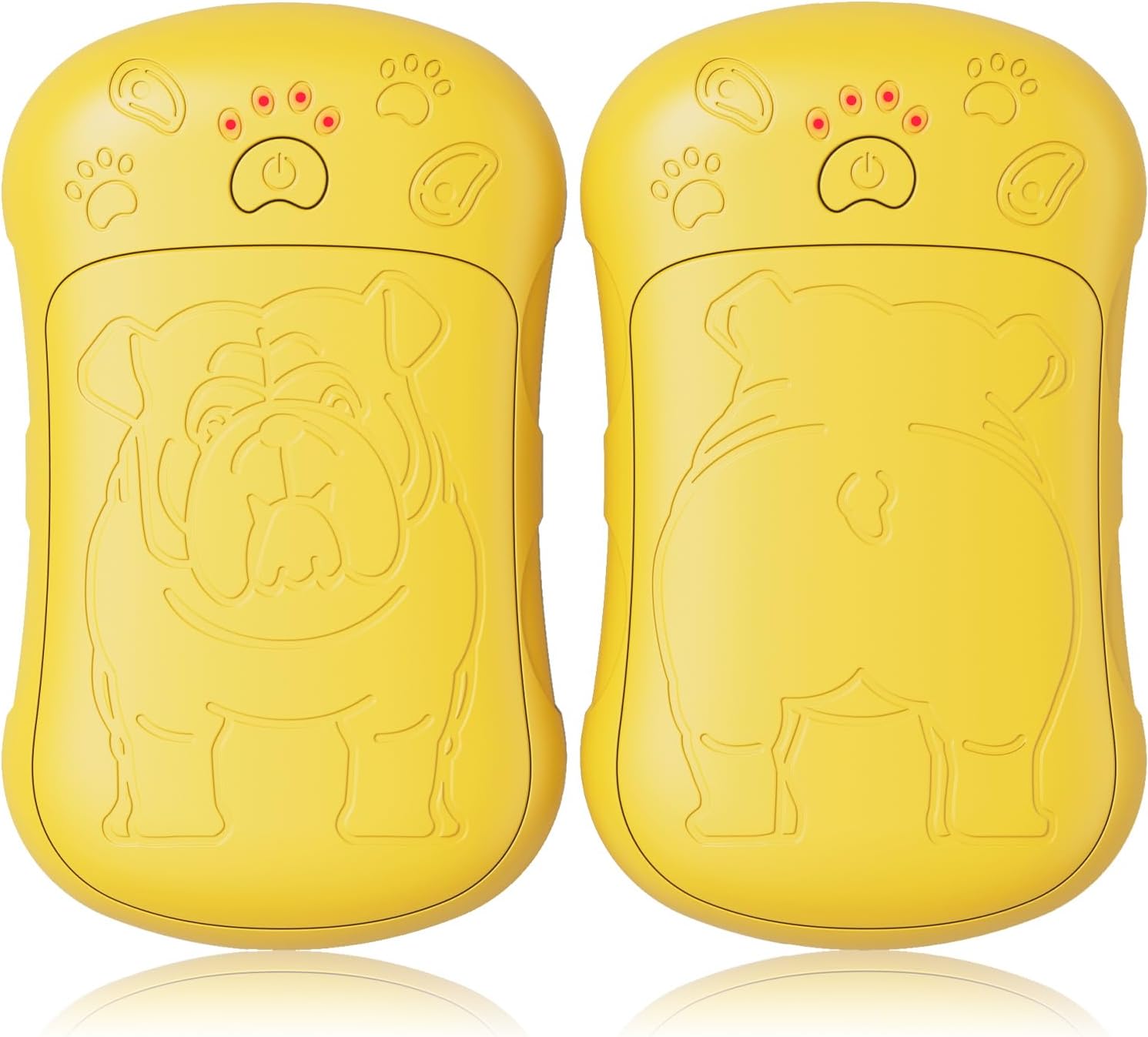 Ogrzewacze do rąk ładowalne, zestaw 2 sztuk, silne pole magnetyczne, port USB, idealne na kemping, do gry w golfa, na polowanie i w podróż, kolor żół