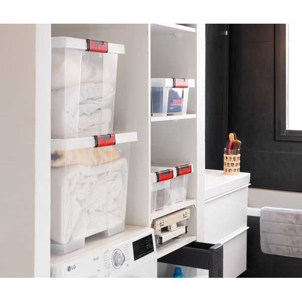 Boîte de rangement solide à roulettes Clipstock 75 litres - 4