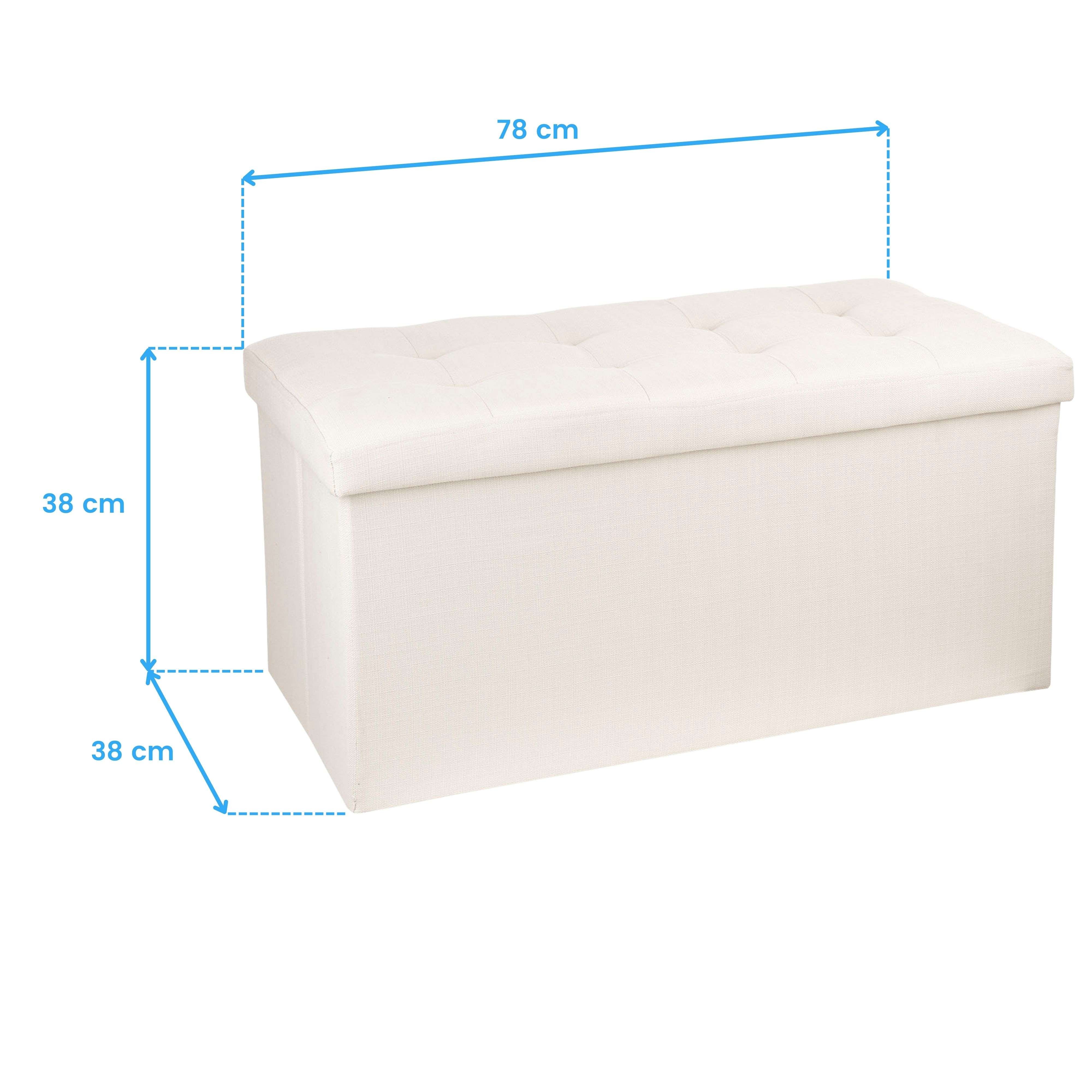 Atmosphera - Puff plegable doble 'Lysandre' beige - 7