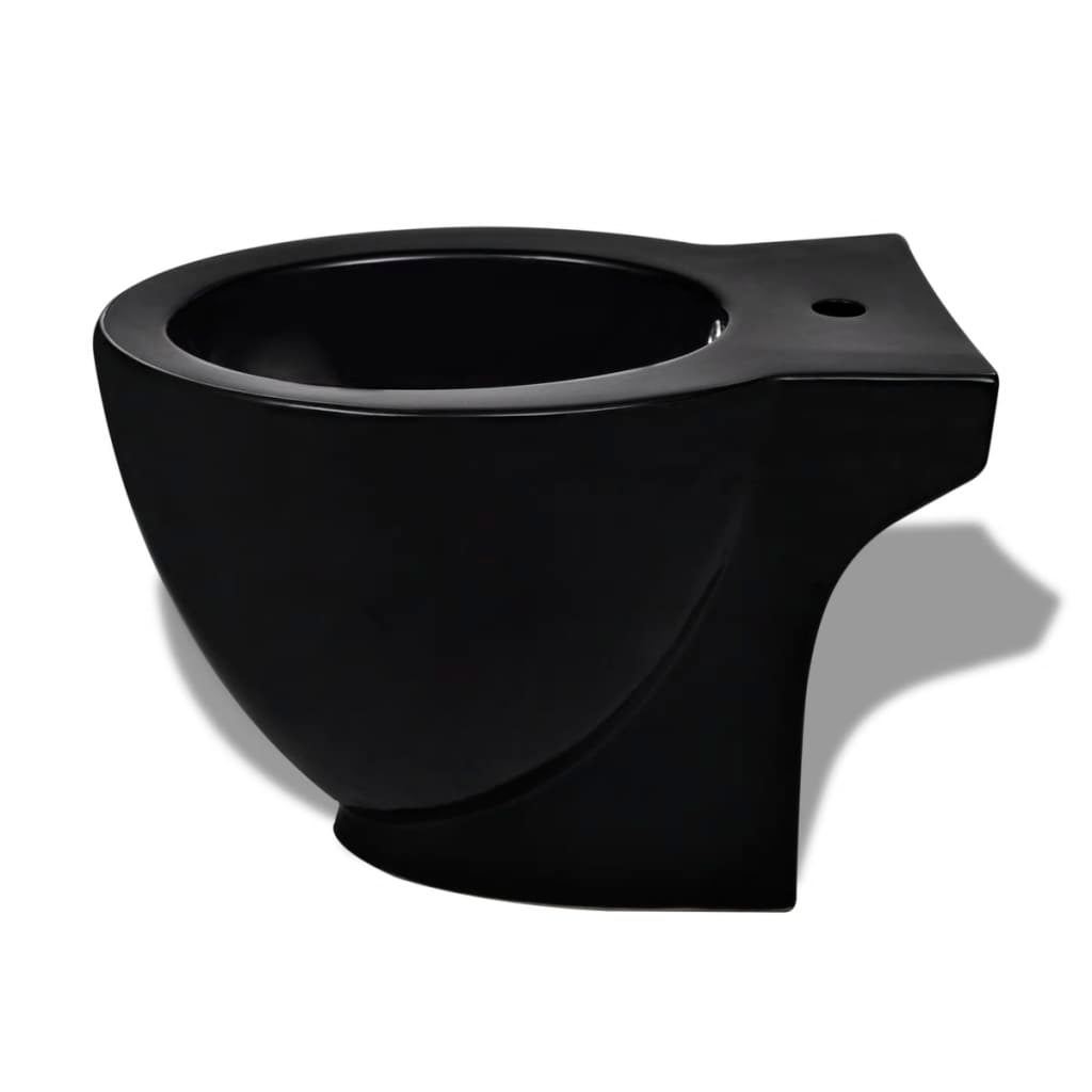 Bidet rond à poser en céramique sanitaire noir - 7