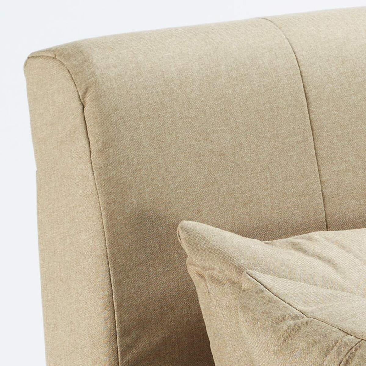 Divano poltrona letto piazza e mezza pieghevole tessuto Deborah Twin - Beige - 8