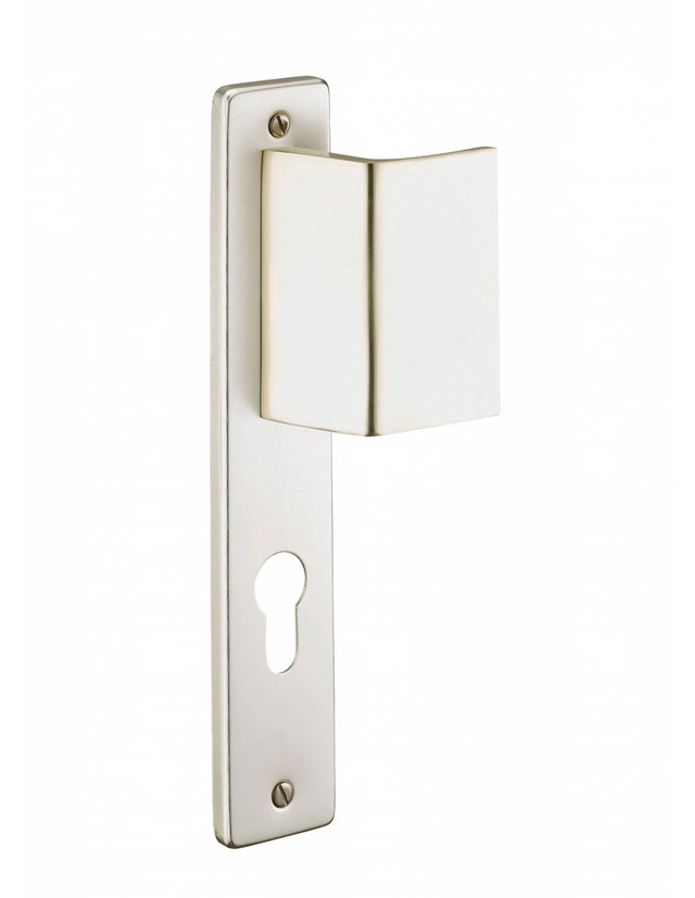 THIRARD - Ensemble de poignées, porte d'entrée, palière Picardie trou de cylindre, carré 7mm, entr'axes 195mm, couleur champagne - THIRARD