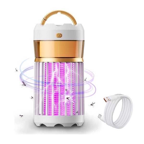 Elektryczna lampka USB przeciw komarom – Przenośna lampka nocna z możliwością ładowania, fioletowe światło do domu, na kemping, na zewnątrz