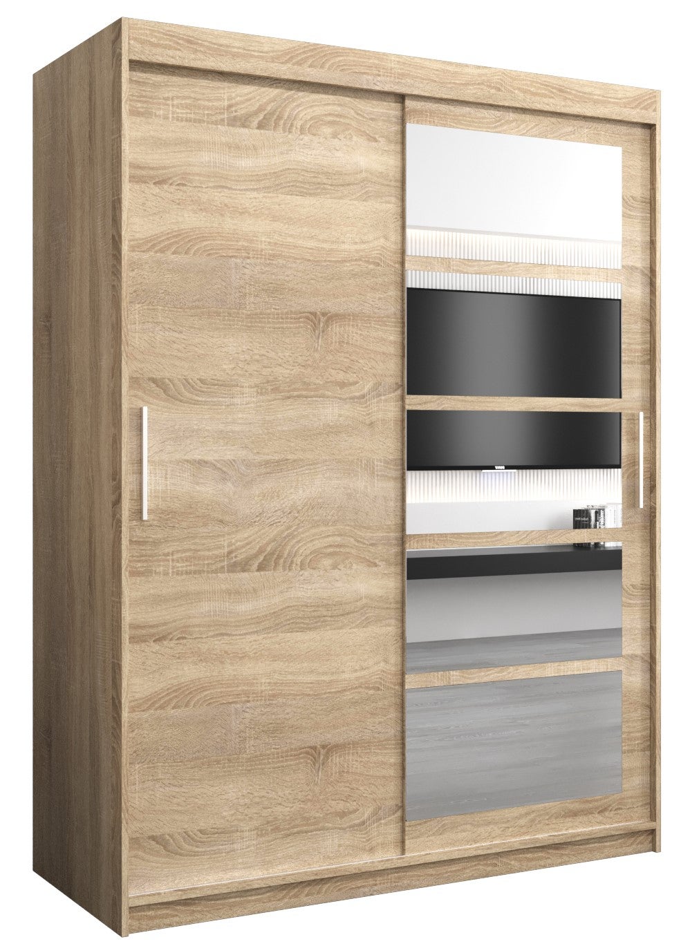 Szafa przesuwna garderoba ROMA 1 150 x 62 x 200 cm Sonoma - Abiks Meble