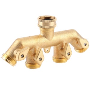 BEBUSINGOTO Adattatore Per Rubinetto Da Giardino A 4 Vie Con 4 Valvole Indipendenti Splitter Interruttore Automatico 87319787