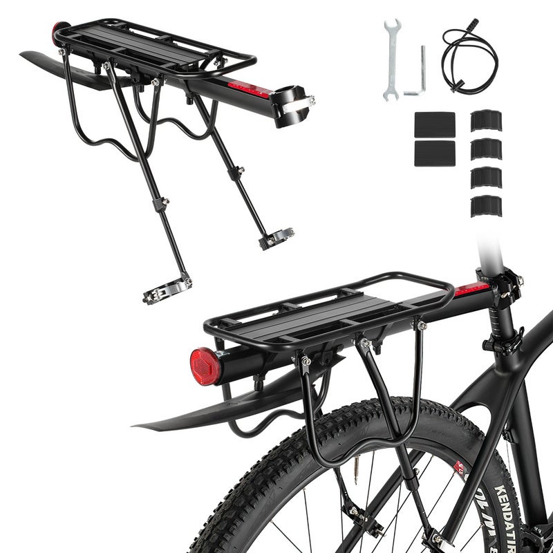 Portapacchi Bici Staffa for portabiciclette Reggisella for bici Lega di alluminio Portapacchi posteriore posteriore Ripiano portapacchi regolabile for mountain bike Bracke Portapacchi Bicicletta Poste
