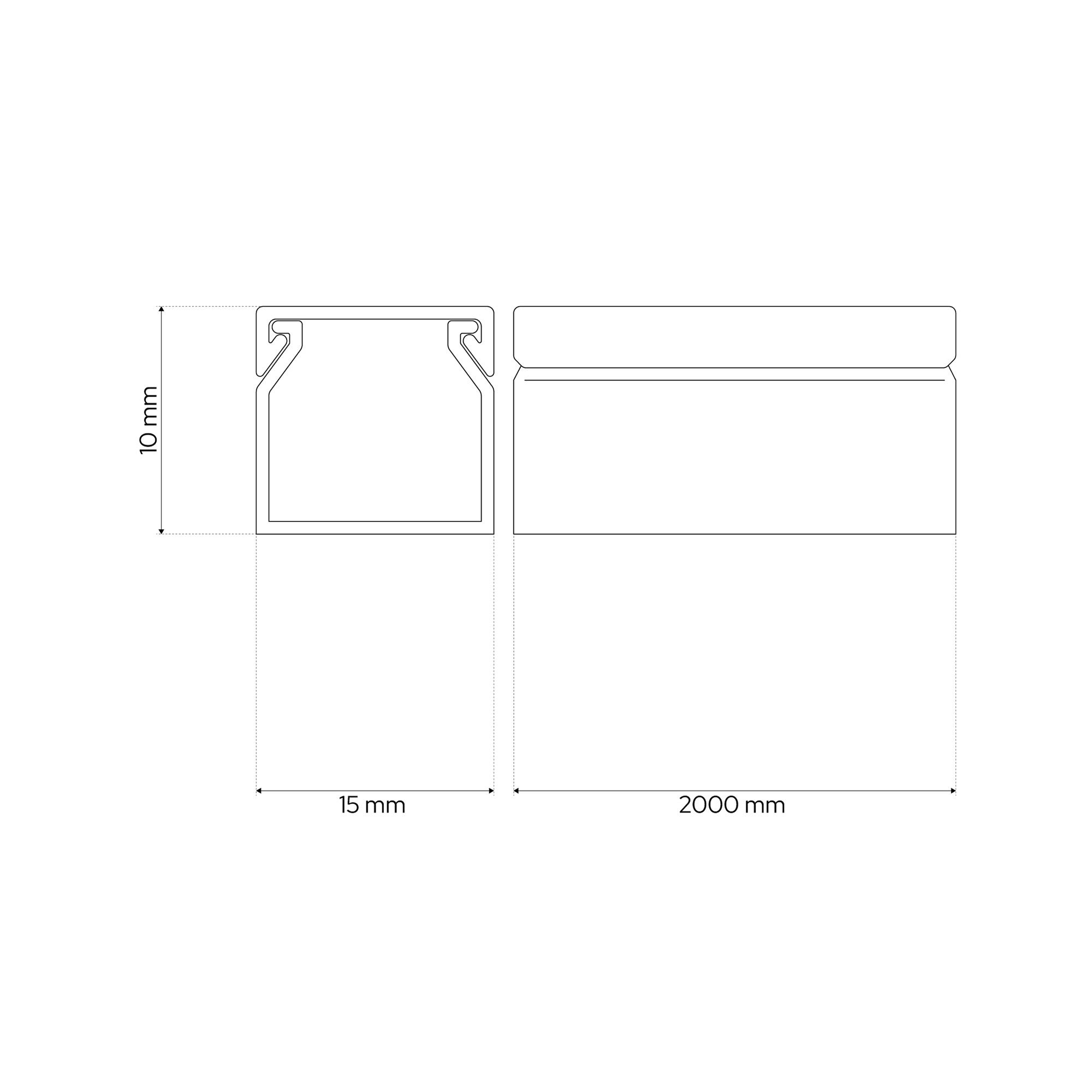 Korytko elektroinstalacyjne 15/10 2m Kanał kablowy Antracytowy EDO Technic - 3