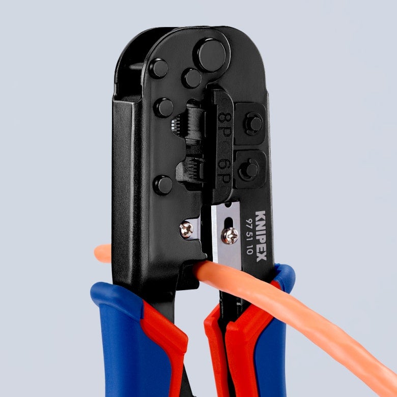 Szczypce Zaciskarka do Skrętki Kabli Wtyków RJ45 RJ12 RJ11 KNIPEX 97 51 10