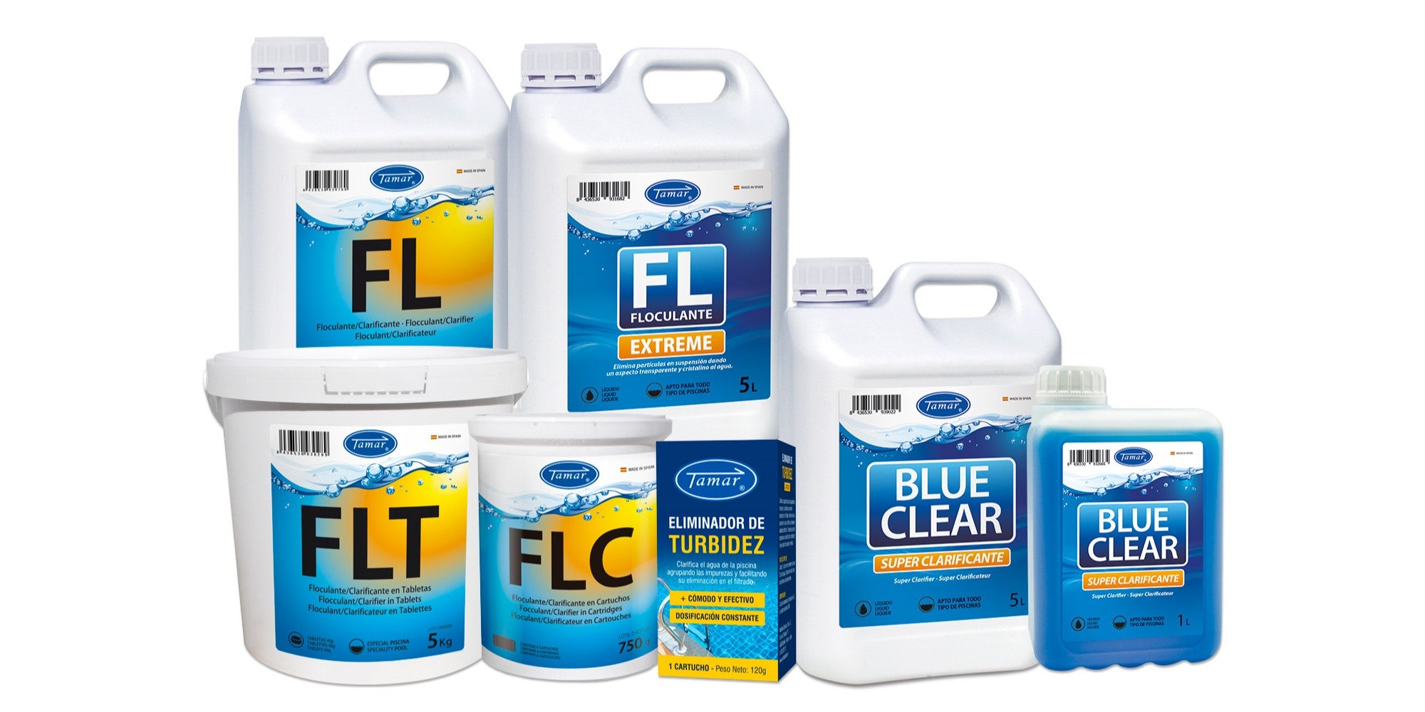 Tamar Floculante en Tabletas 40 g, clarificante, clarificador Agua, eliminador turbidez, agrupa particulas en suspesion, tabletas 2 Kilos - 2