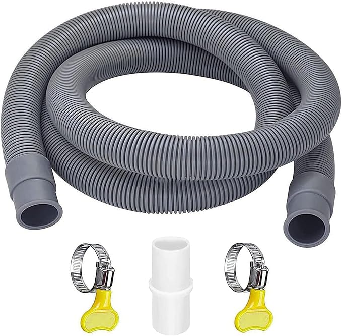 Tuyau de vidange étanche pour déshumidificateur 1,9 cm FHT – 3,7 m Tuyau de déshumidificateur épaissi avec connecteur durable antirouille, pas de torsion et facilement enroulable, convient à la