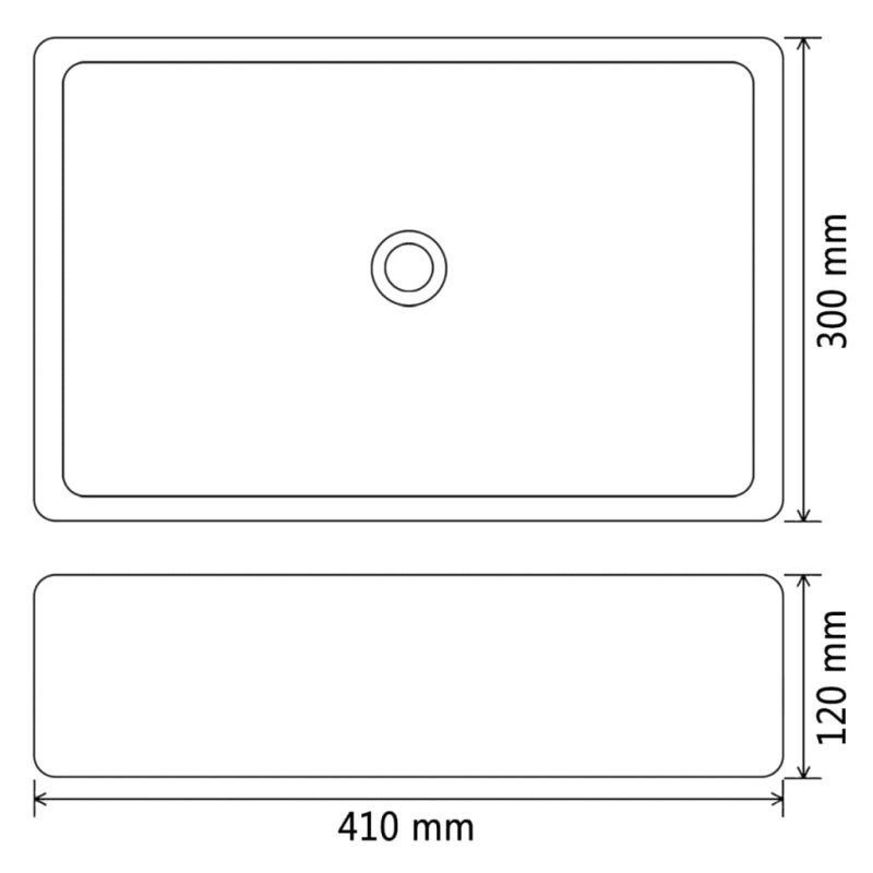 Lavabo Céramique Blanc 41 x 30 x 12 cm - 5